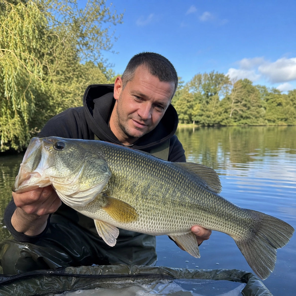 Black-bass capturé en Ille-et-Vilaine, espèce concernée par des parcours de graciation dédiés