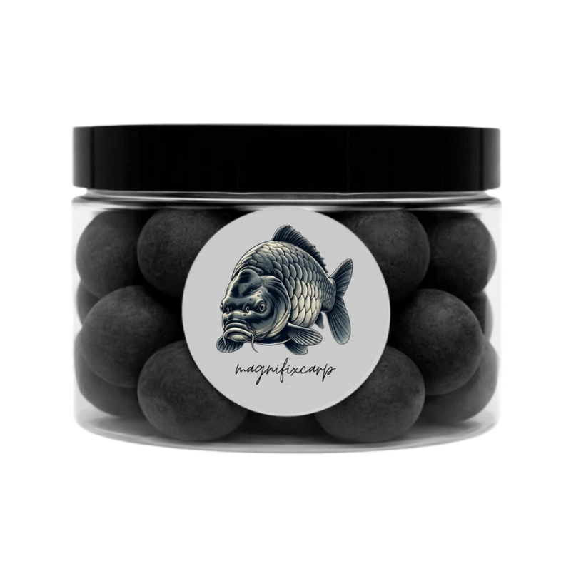 Pot de Pop-ups Noire Poivre Magnifixcarp, bouillettes flottantes noires à l'arôme poivré pour la pêche à la carpe