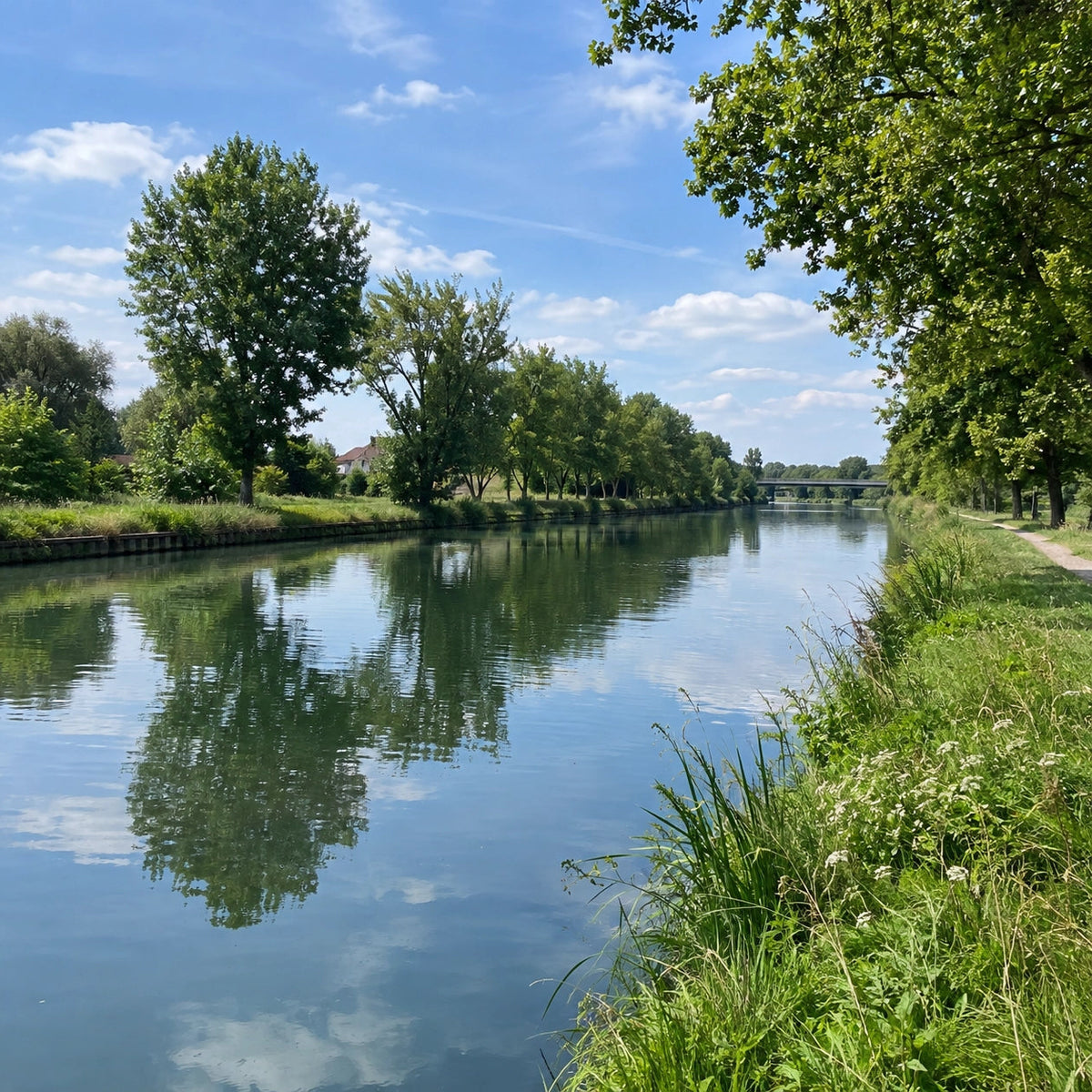 Bief du canal de Saint-Quentin dans l'Aisne