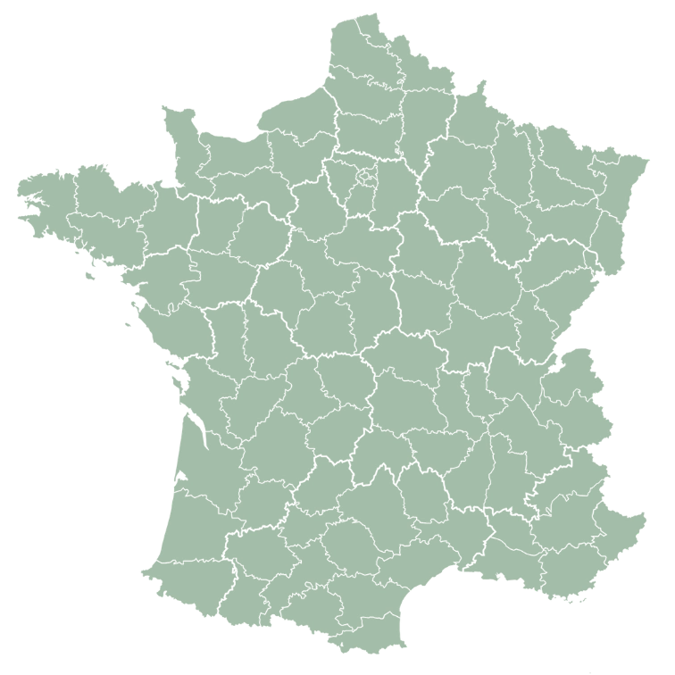 Carte de France des départements pour explorer les spots de pêche à la carpe région par région