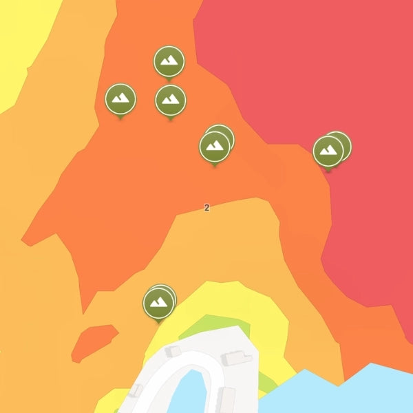 Cartographie bathymétrique réalisée avec l'application Deeper depuis le Quest