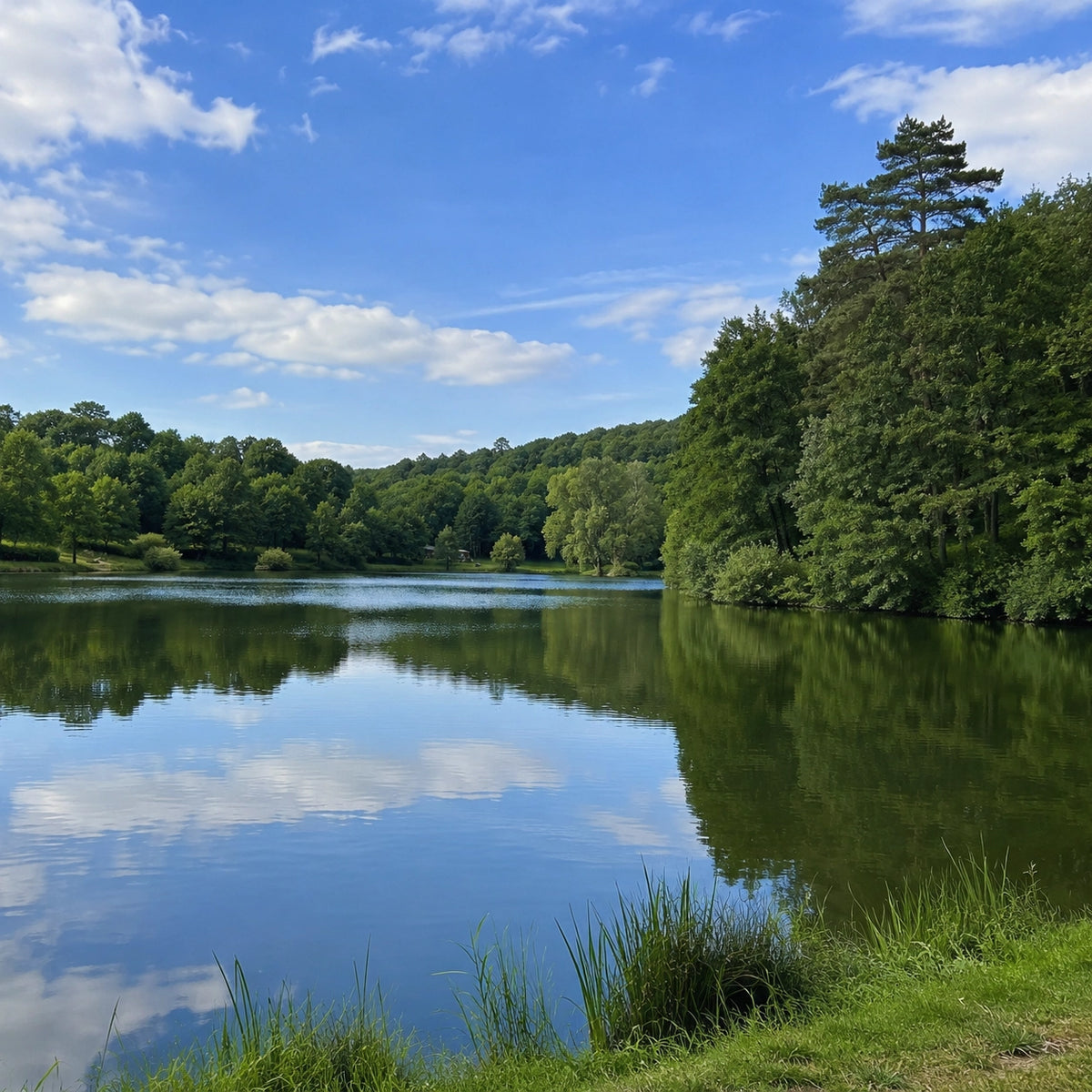 Plan d'eau boisé de l'Eure où choisir son poste pour pêcher la carpe