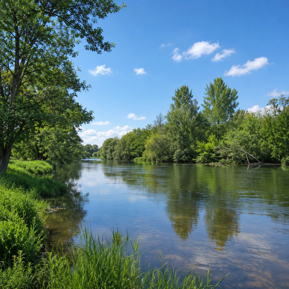 Cours d'eau du Loir-et-Cher aux reflets calmes, secteur à carpes