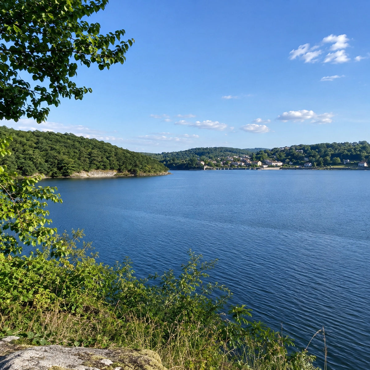 Le lac d'Eguzon et ses gorges boisées, plus grand plan d'eau de l'Indre avec 312 hectares