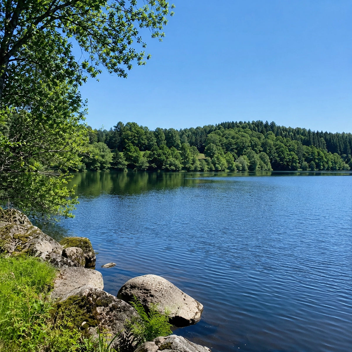 Lac corrézien accessible avec une carte de pêche réciprocitaire