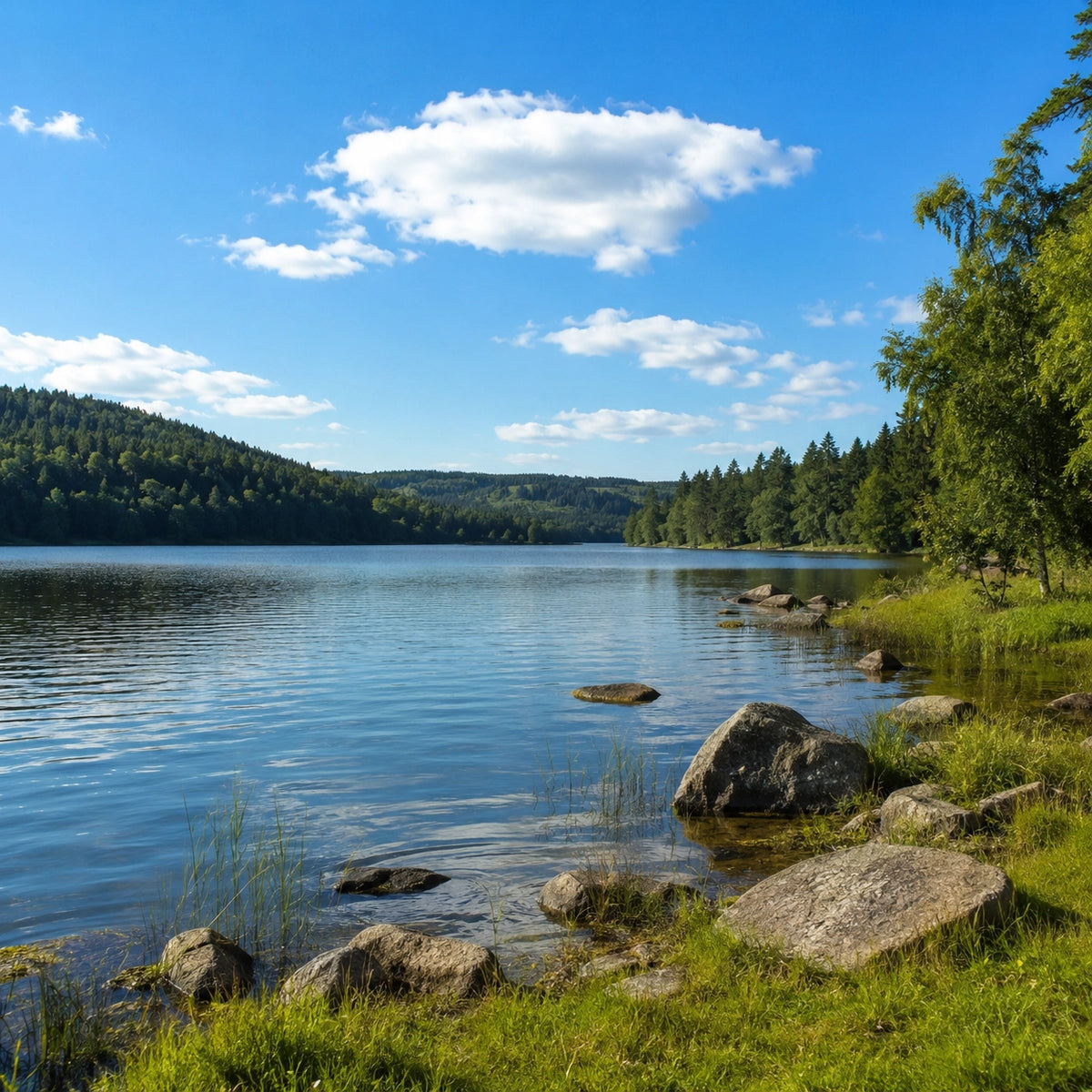 Lac de Creuse accessible avec une carte de pêche réciprocitaire