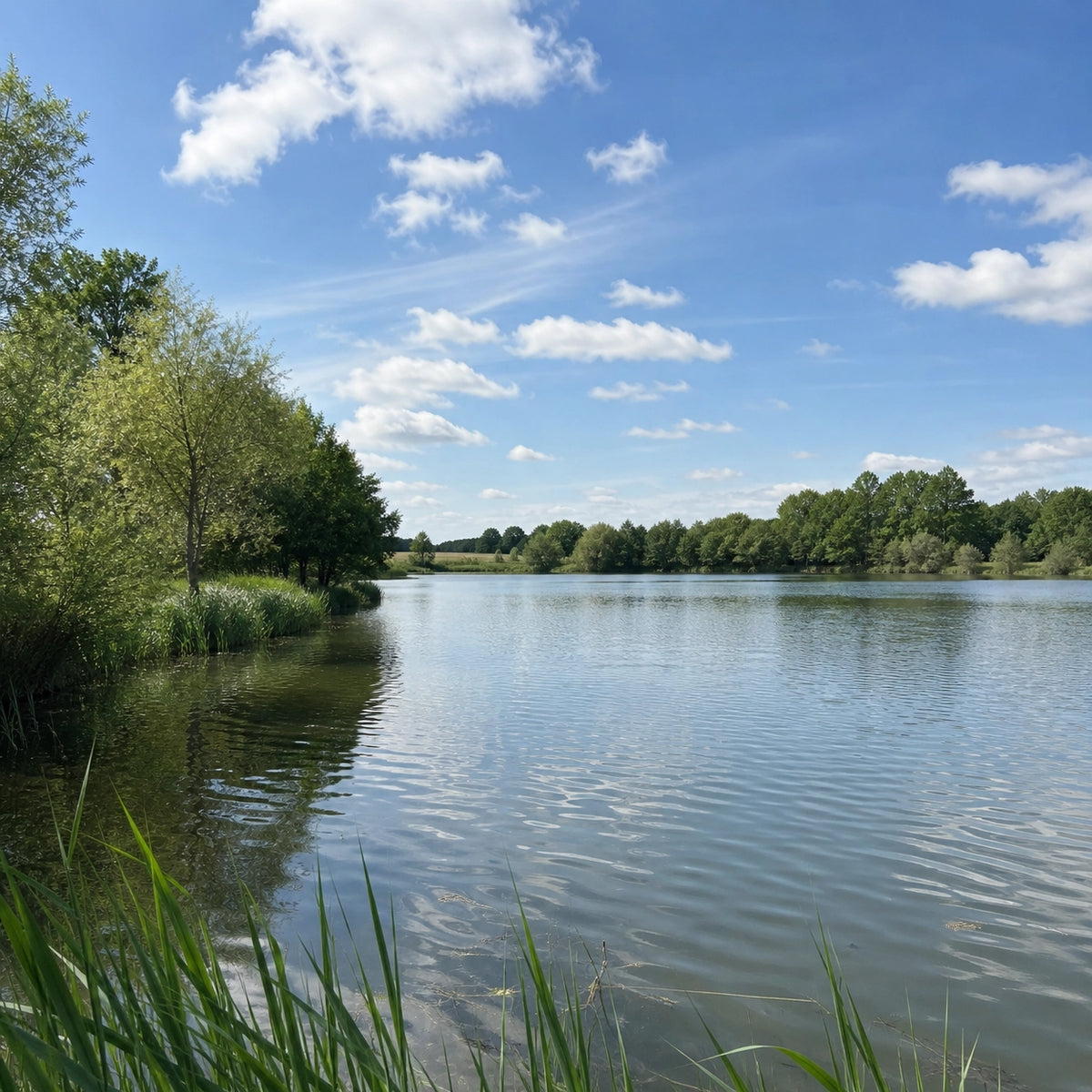 Plan d'eau géré par la fédération de pêche de Charente-Maritime accessible en carte réciprocitaire