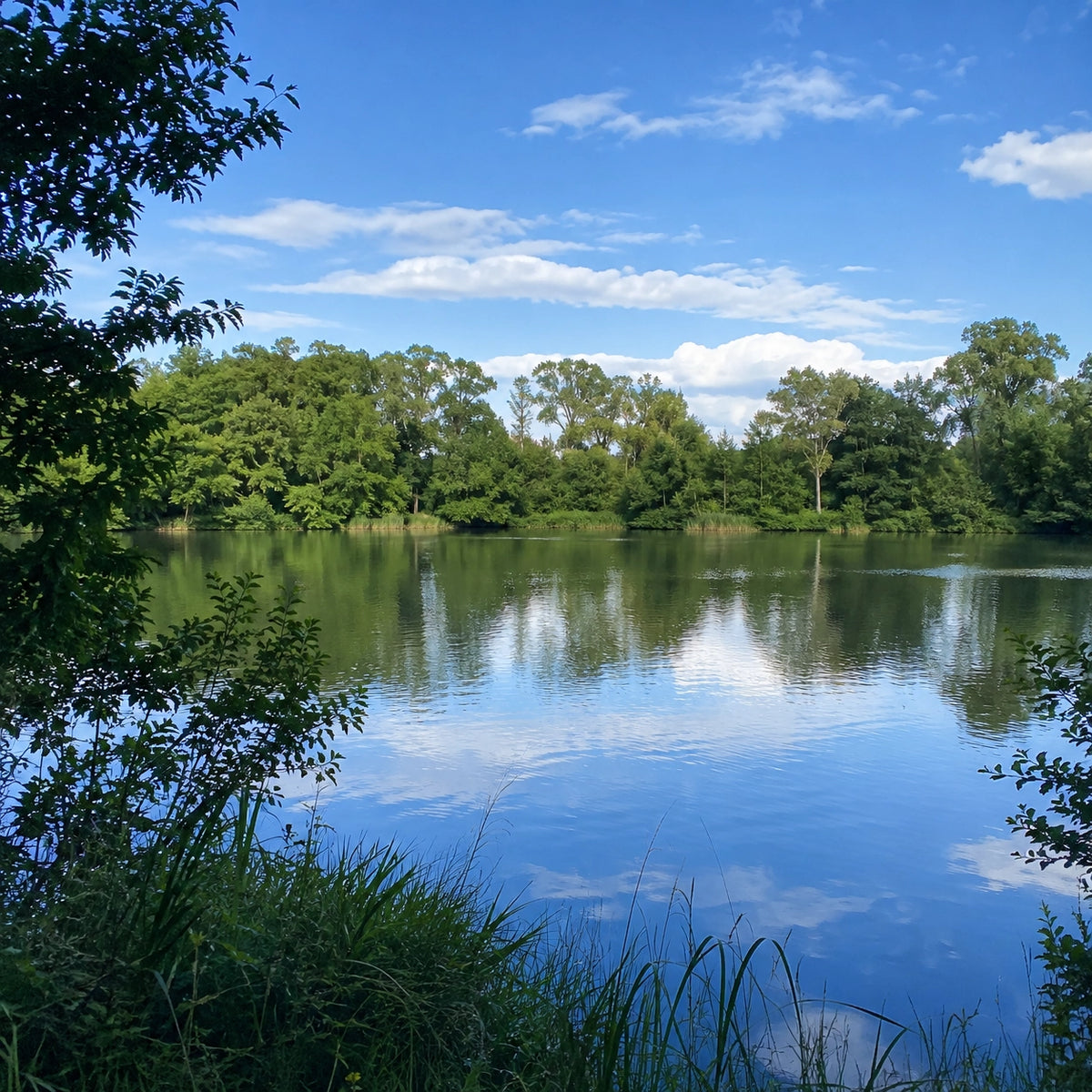 Plan d'eau boisé de Gironde accessible avec une carte interfédérale