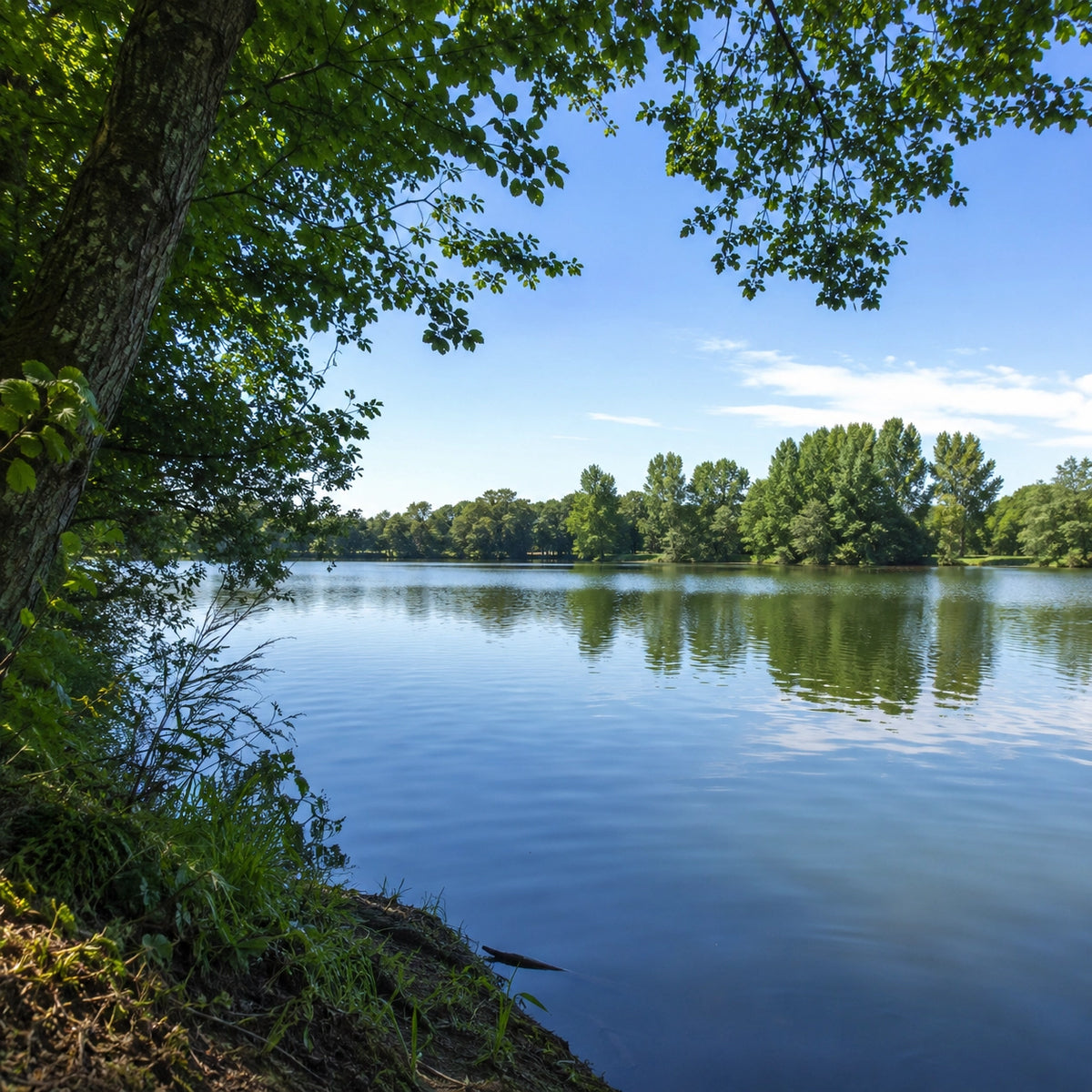 Plan d'eau boisé de Vindelle près d'Angoulême, spot carpe de la vallée de la Charente