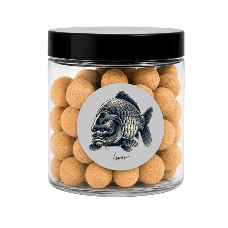 Pot de Pop-ups Premium Liver+ Magnifixcarp, bouillettes flottantes brunes au foie pour la pêche à la carpe