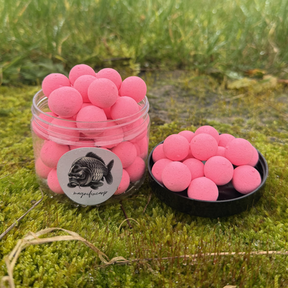 Pop-ups bouillettes flottantes rose délavé thon Magnifixcarp en situation de pêche