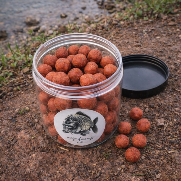 pop-ups bouillettes flottantes krill magnifixcarp en situation de pêche hivernale