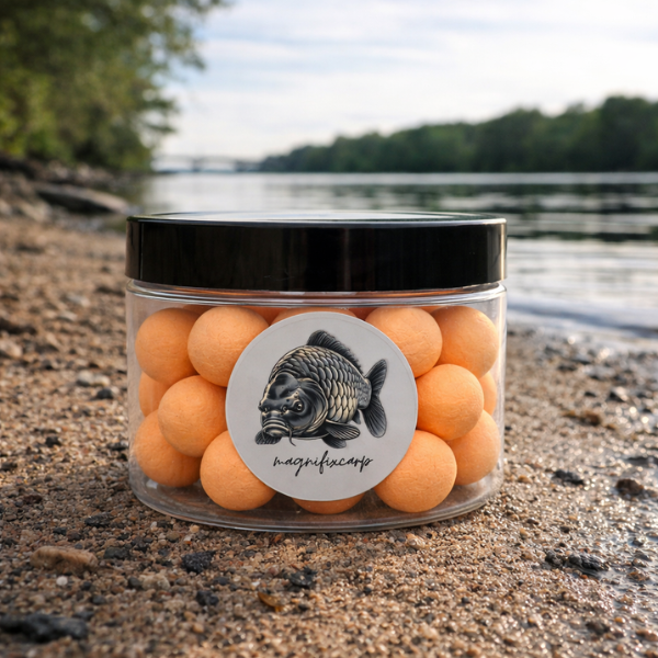 pop-ups bouillettes flottantes pêche magnifixcarp en situation de pêche