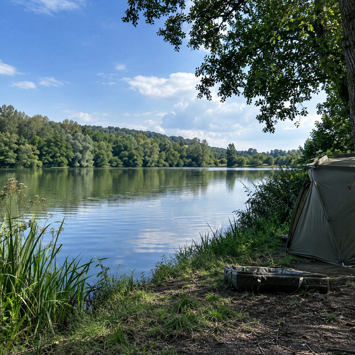Poste de pêche à la carpe dans l'Aisne ouvert à la pêche de nuit