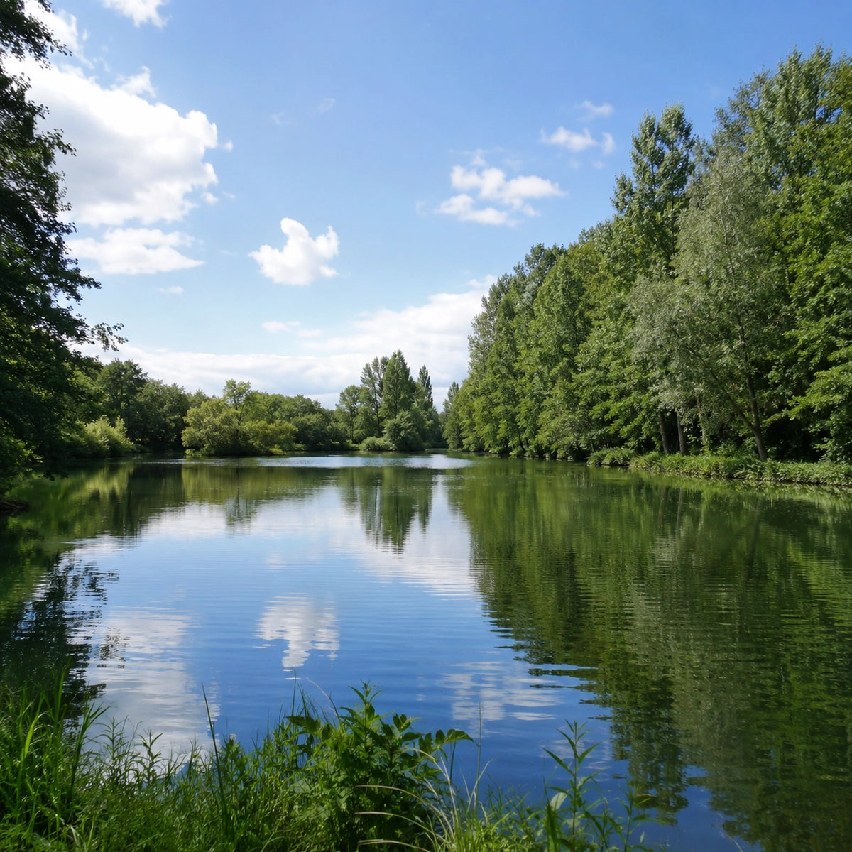 L'Aisne canalisée près de Soissons, secteur ouvert à la carpe de nuit