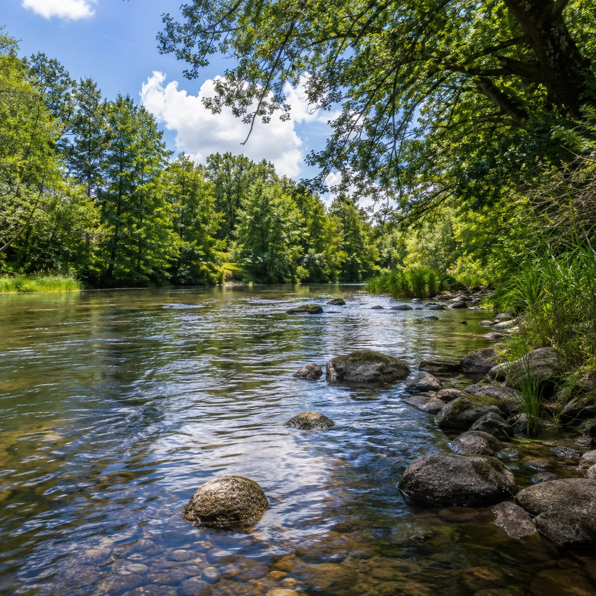 Rivière vive et caillouteuse de Creuse, secteur salmonicole de première catégorie