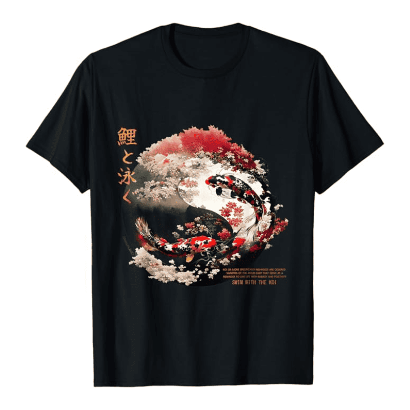 tshirt japonais carpe koï